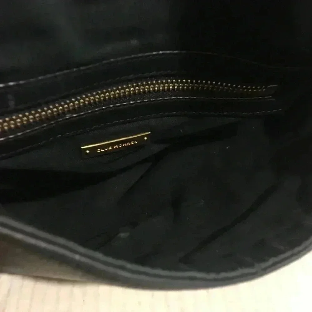 Club Monaco black leather hobo handbag
